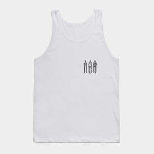 Dip Pen Nibs (Black and White) Tank Top